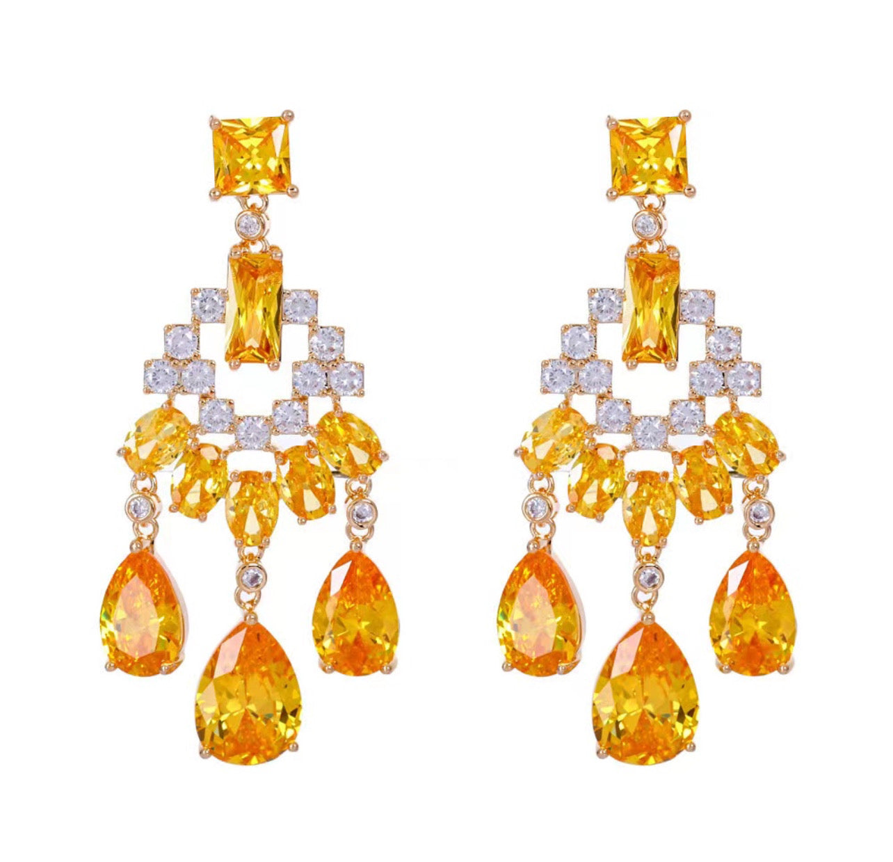 Solar Gala Vintage atmospheric zircon earrings