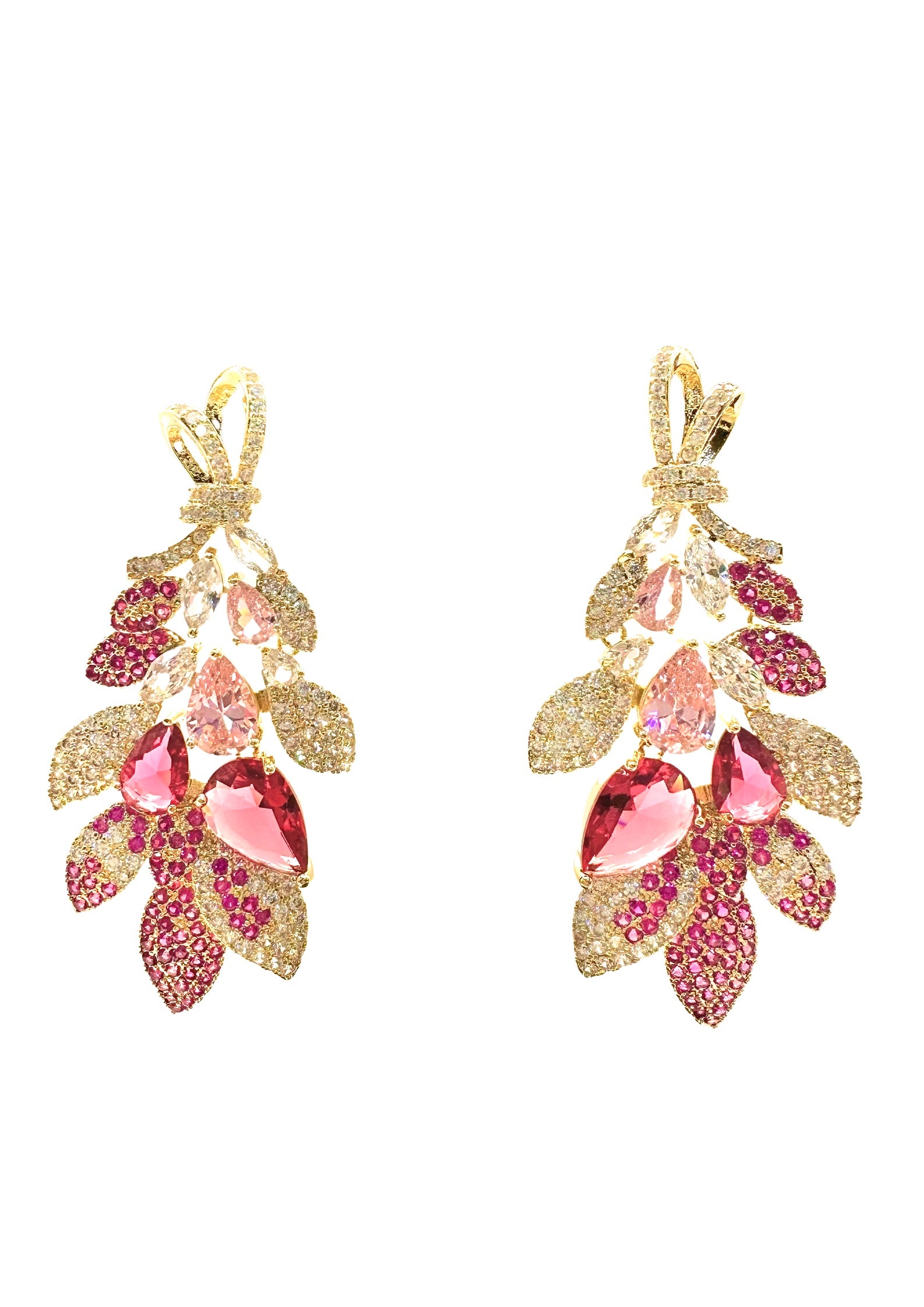 Flora Amour Petal droplet colorful inlaid pendant