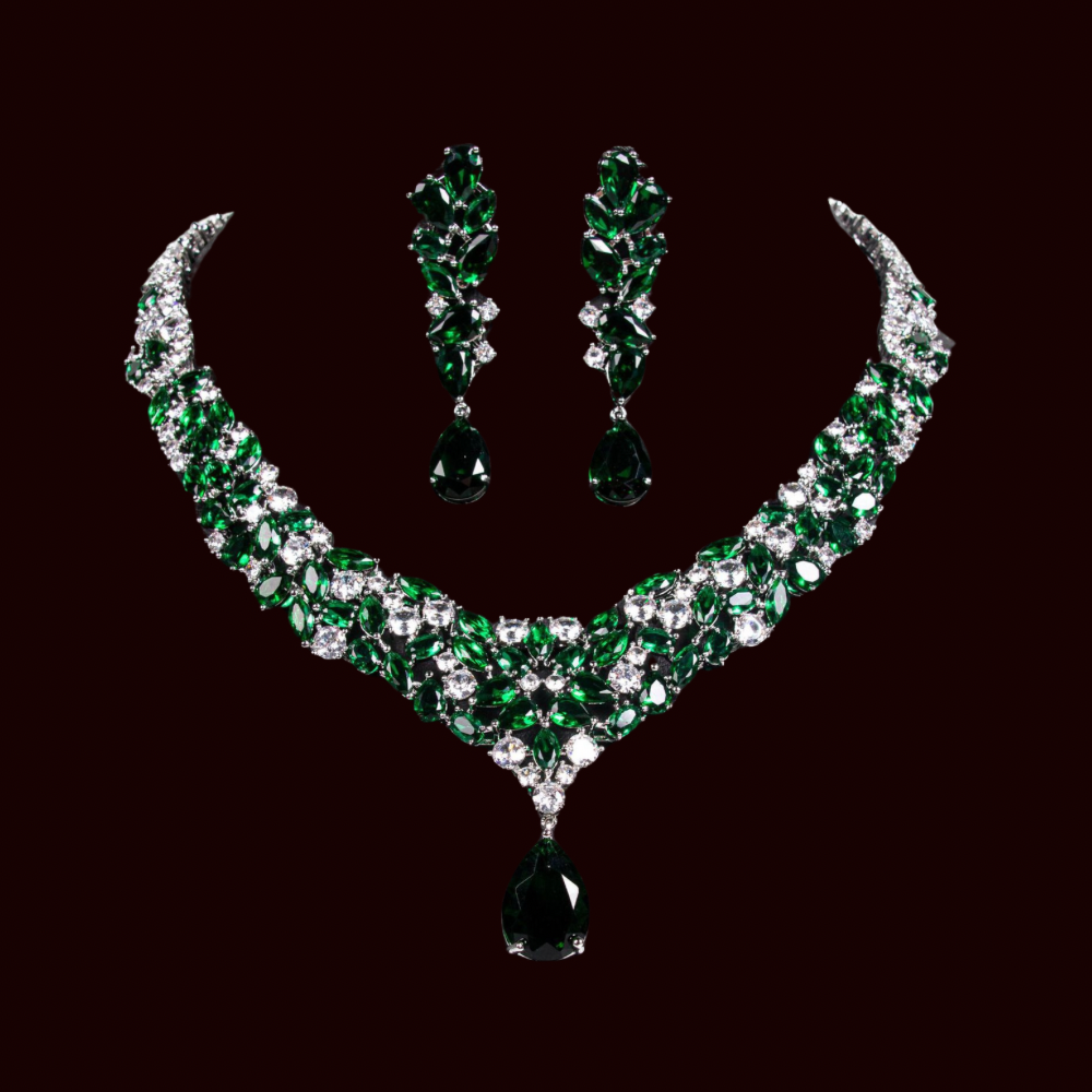 Zahra Al-Sahra – Middle Eastern Style Gold Dangle Set
