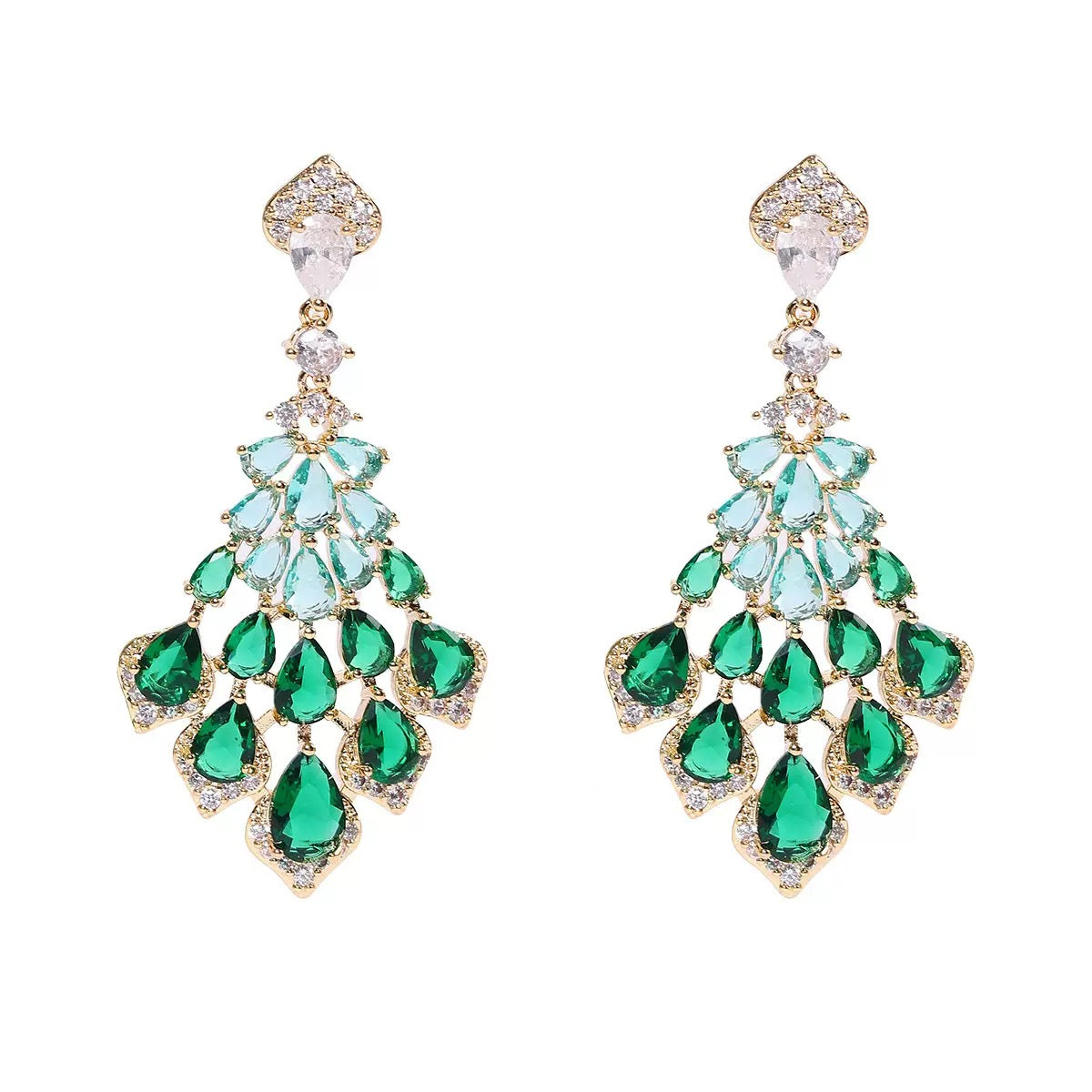 Petal Water Drop Earrings – Elegant Flower-Inspired Dangle Design