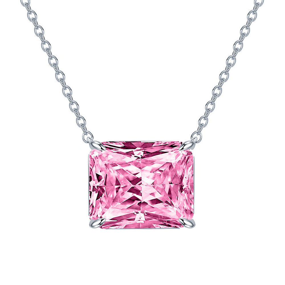 High Carbon Rectangular Pendant Choker Necklace