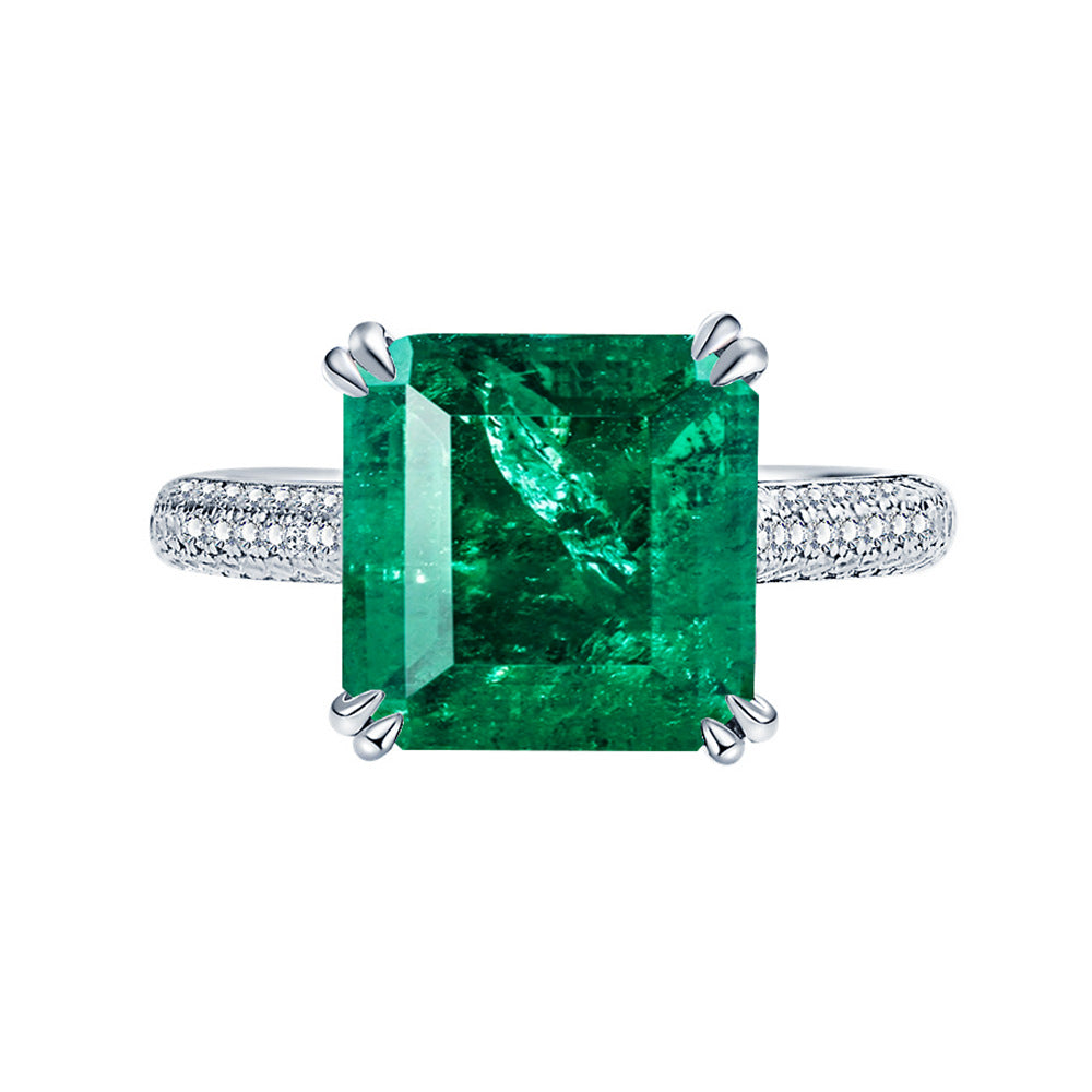 Square Gemstone Ring Unique Jewelry