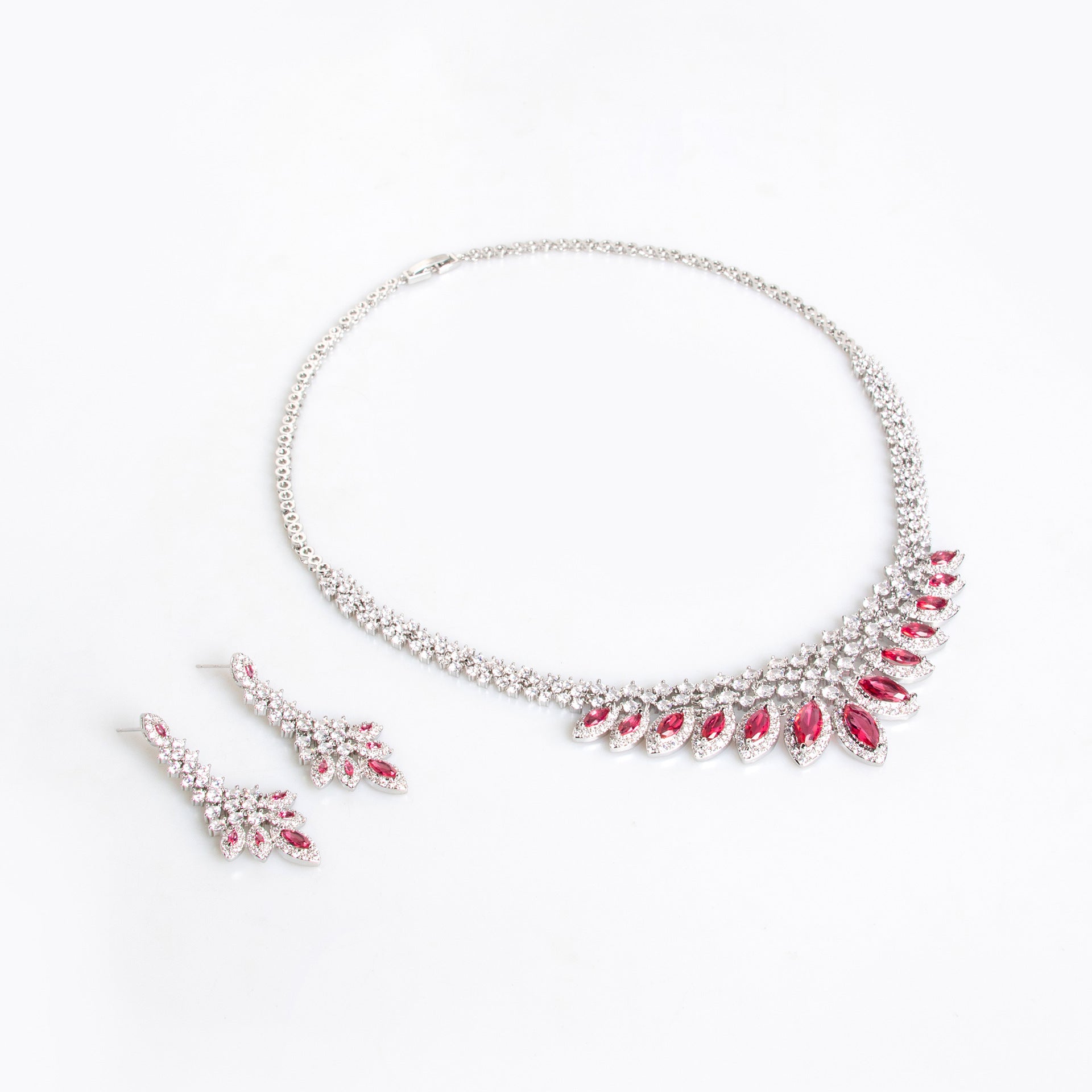 Versatile Niche Design Zircon Simple Earrings Two-Piece Set