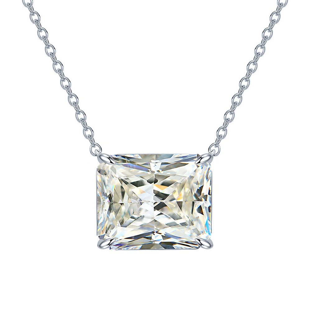 High Carbon Rectangular Pendant Choker Necklace