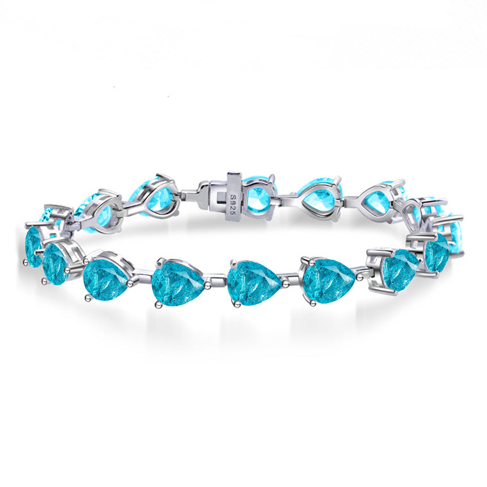 Artificial Emerald Palaiba Gemstone Bracelet