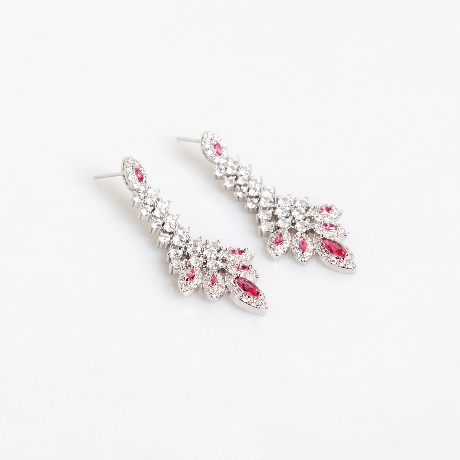 Versatile Niche Design Zircon Simple Earrings Two-Piece Set