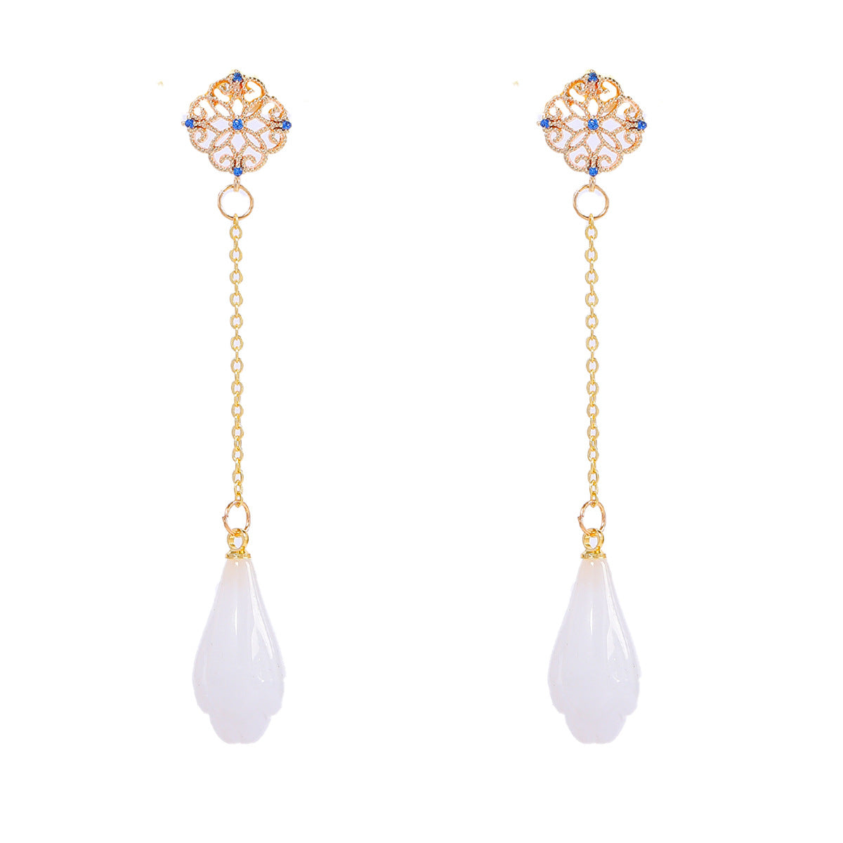 Water Drop Earrings Long Face Slimming High Sense Hanging Earrings