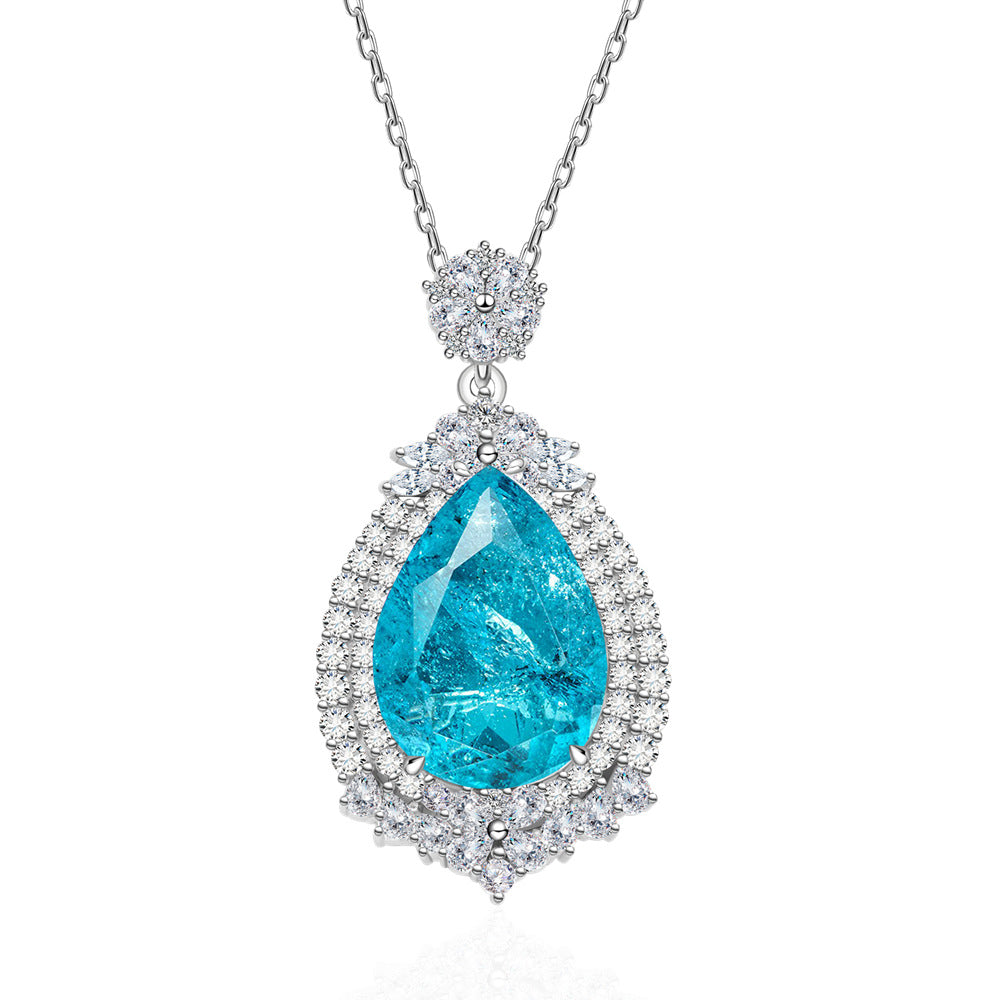 Teardrop Simulated Gemstone Necklace