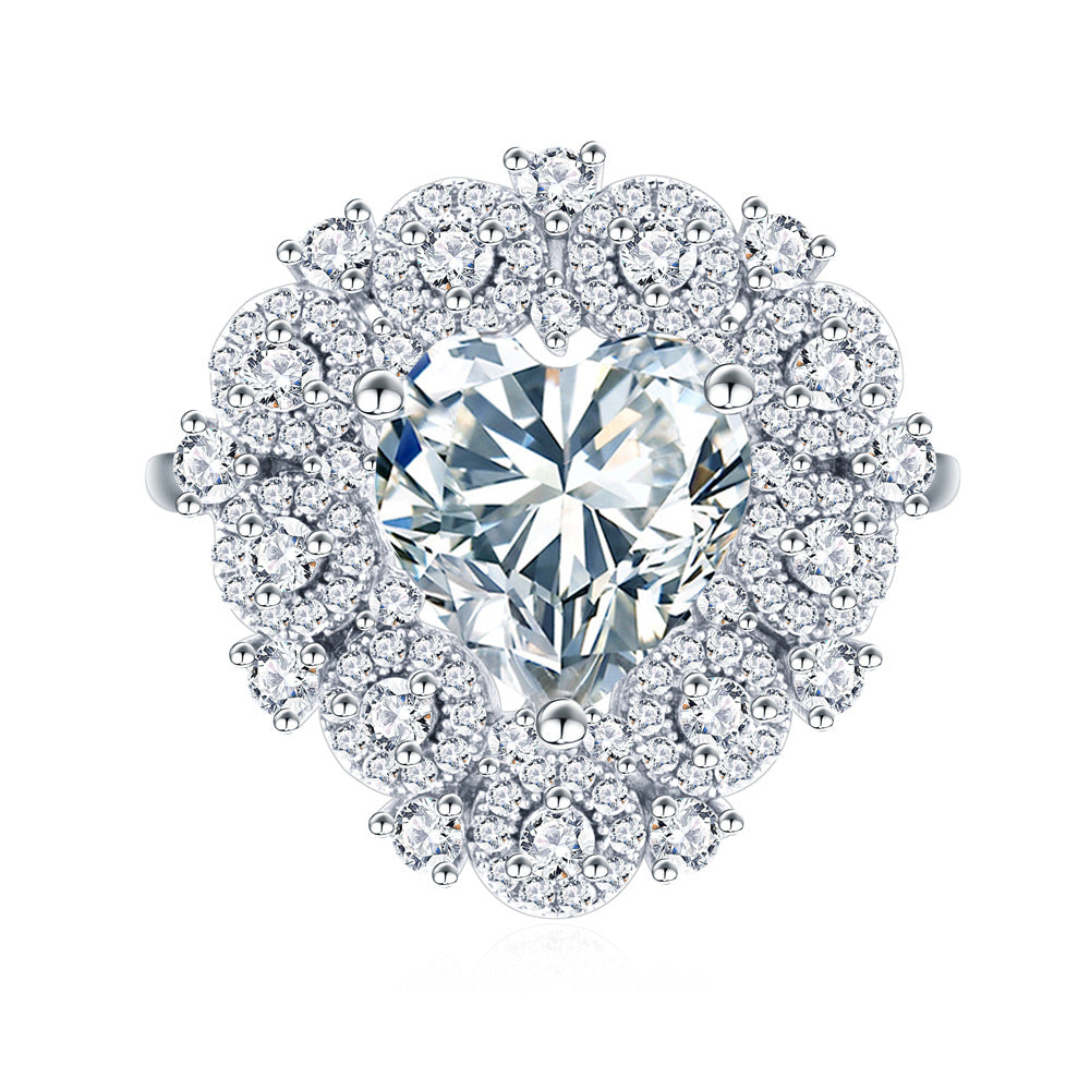 Handcrafted Grandeur with a Bold Zircon Center