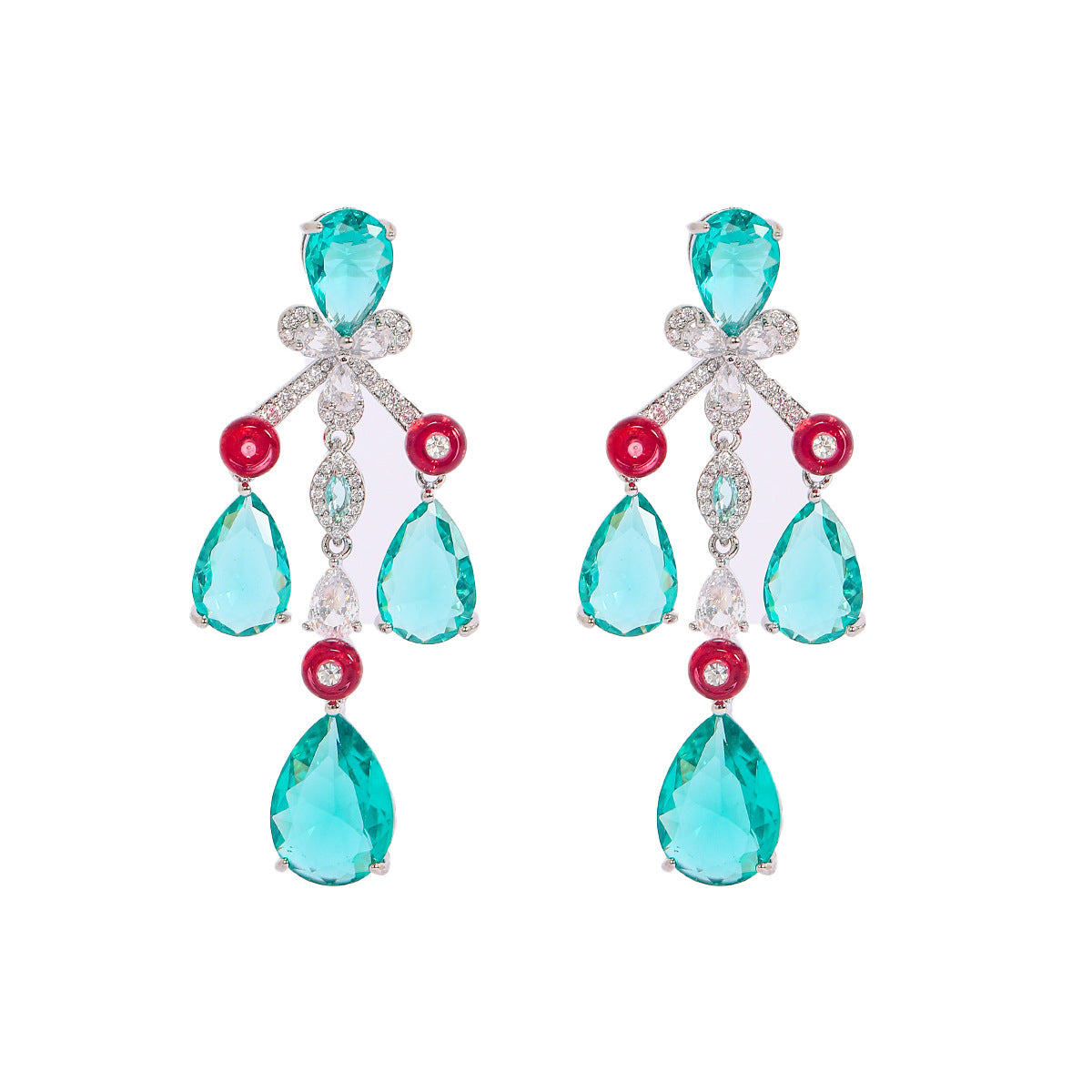 Water Drop Tassel Earrings Tassel Dynamic Super Shiny Earrings