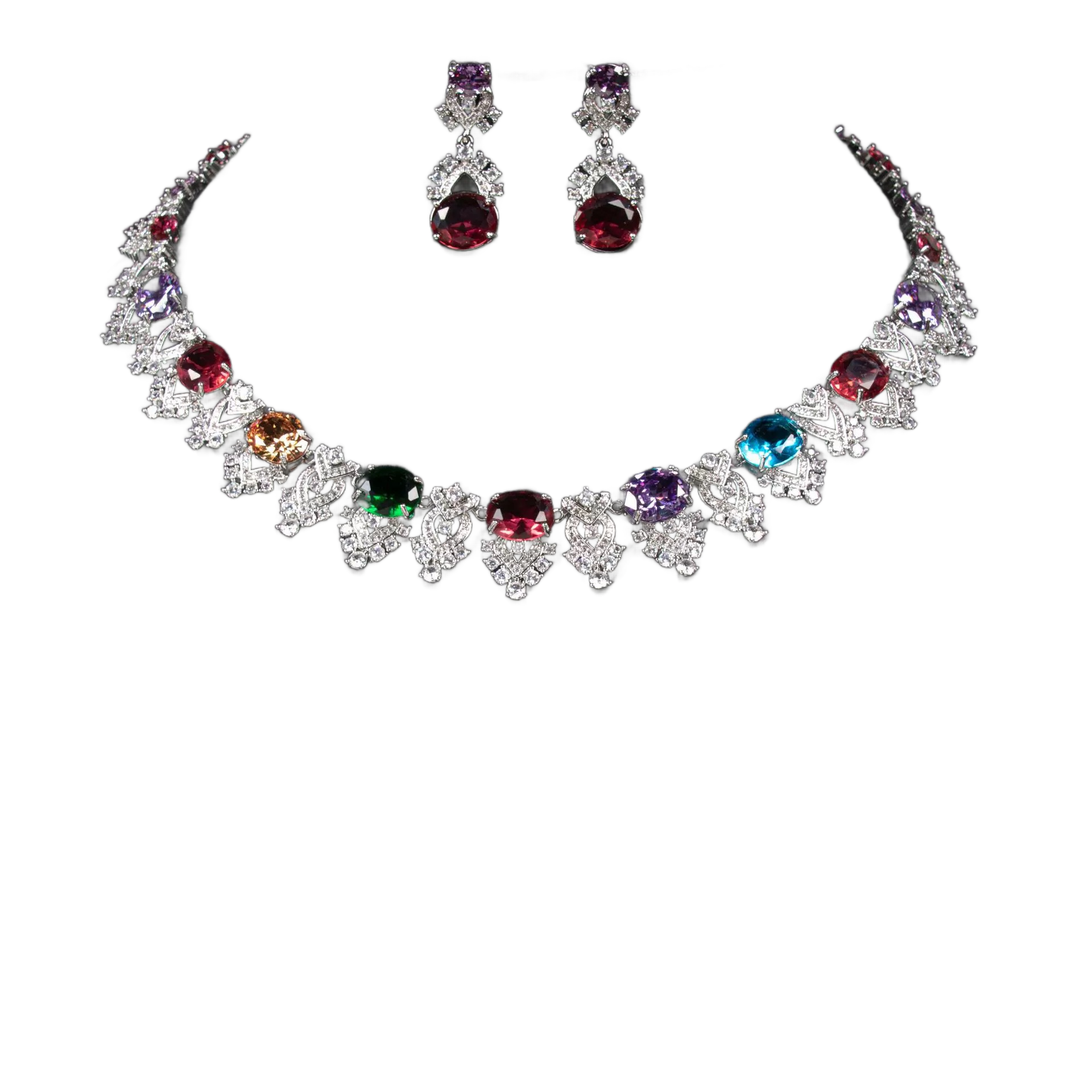Starlight Symphony Jewelry Set | CZ Necklace & Earrings