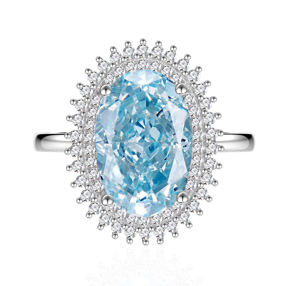 Emerald Frost – Ice Flower Cut Green Stone Ring
