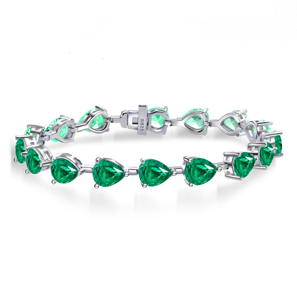 Artificial Emerald Palaiba Gemstone Bracelet