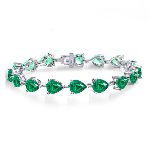 Artificial Emerald Palaiba Gemstone Bracelet