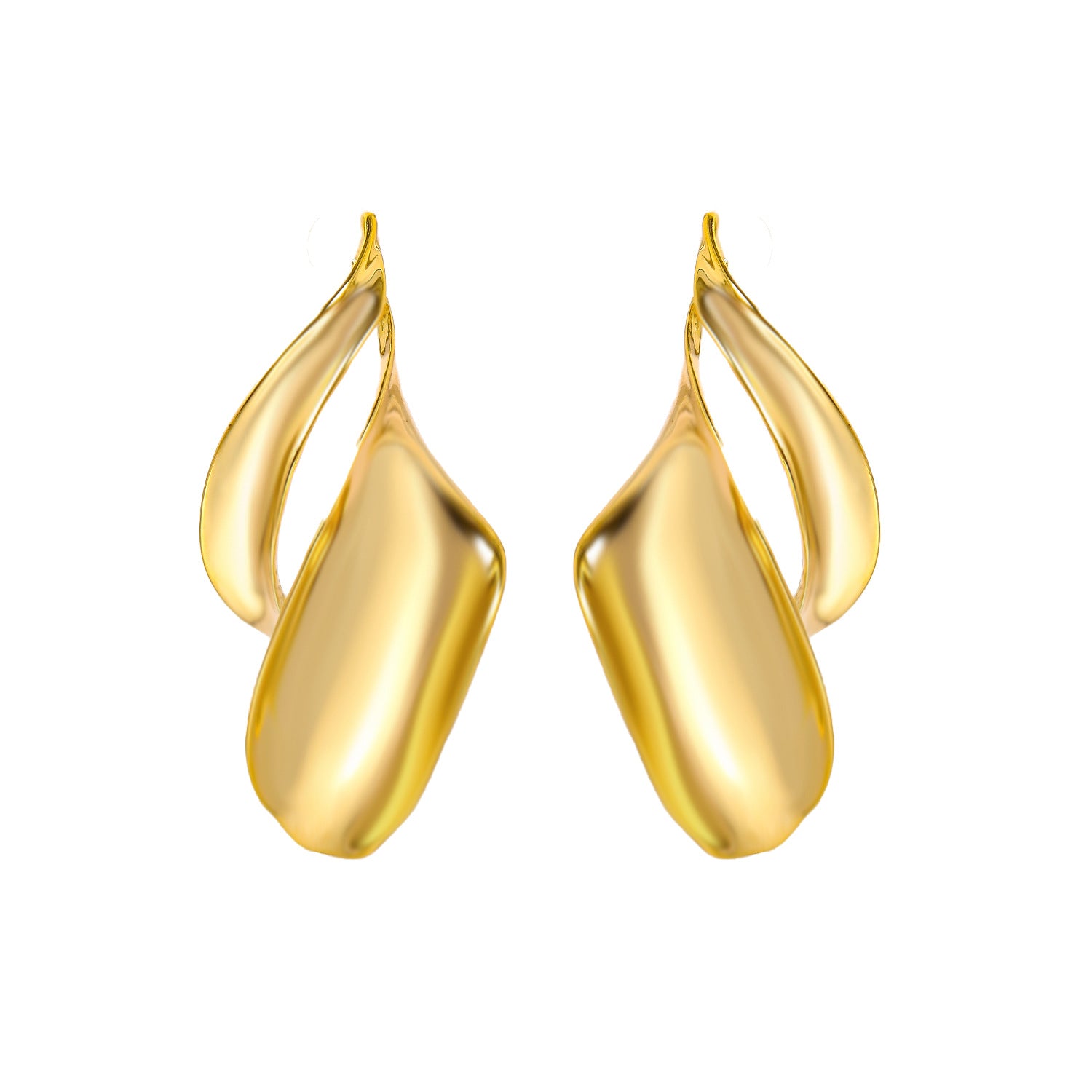 New Unique Niche Earrings Twisted Leaf