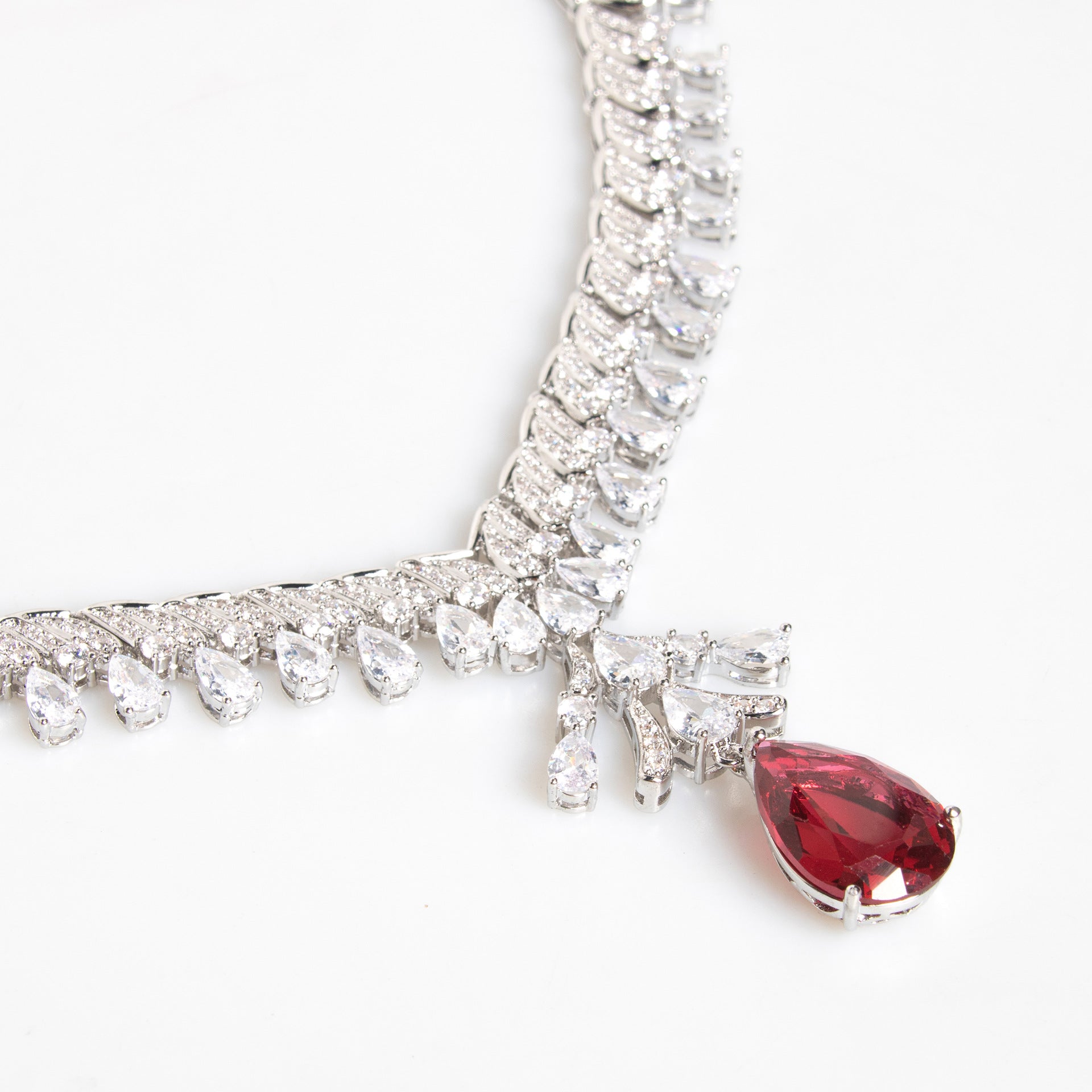 Cross-Border Bridal Zircon Necklace Earrings Jewelry Suit Banquet Dress