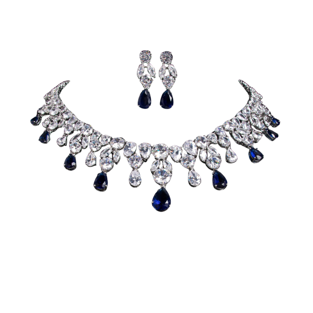 Noor Al-Ward – Rose-Inspired Crystal Earrings in Gold