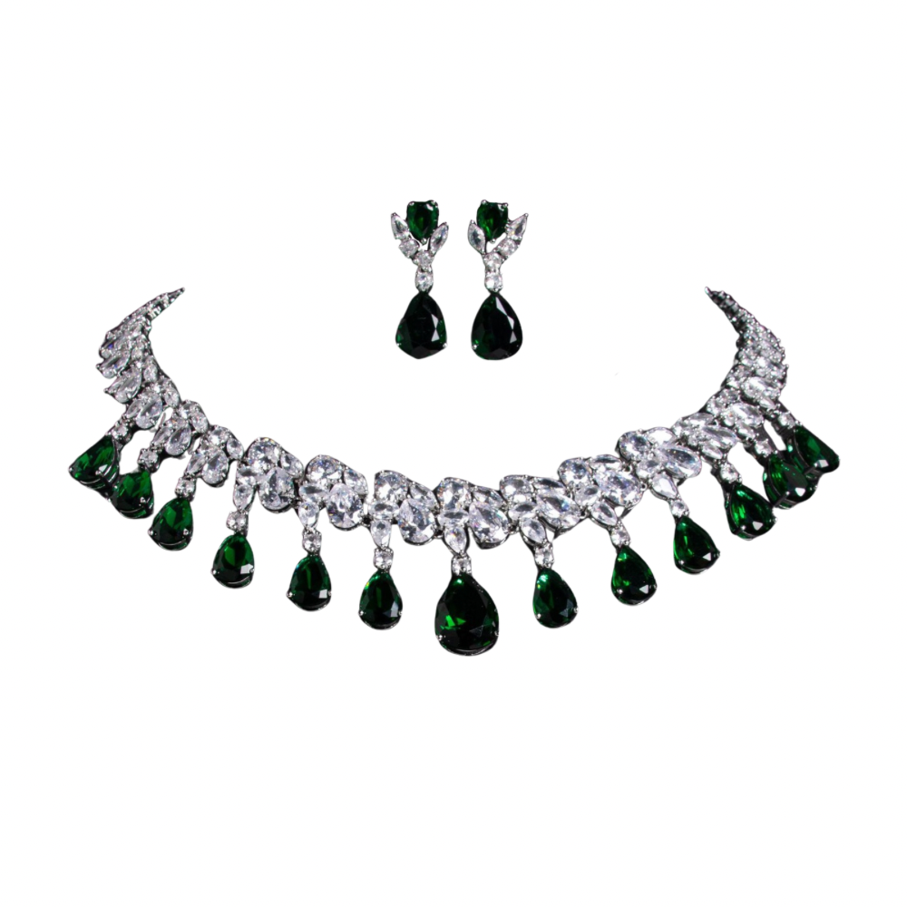 Water Drop Earrings Luxury Suit Cross-Border Hot Jewelry Set