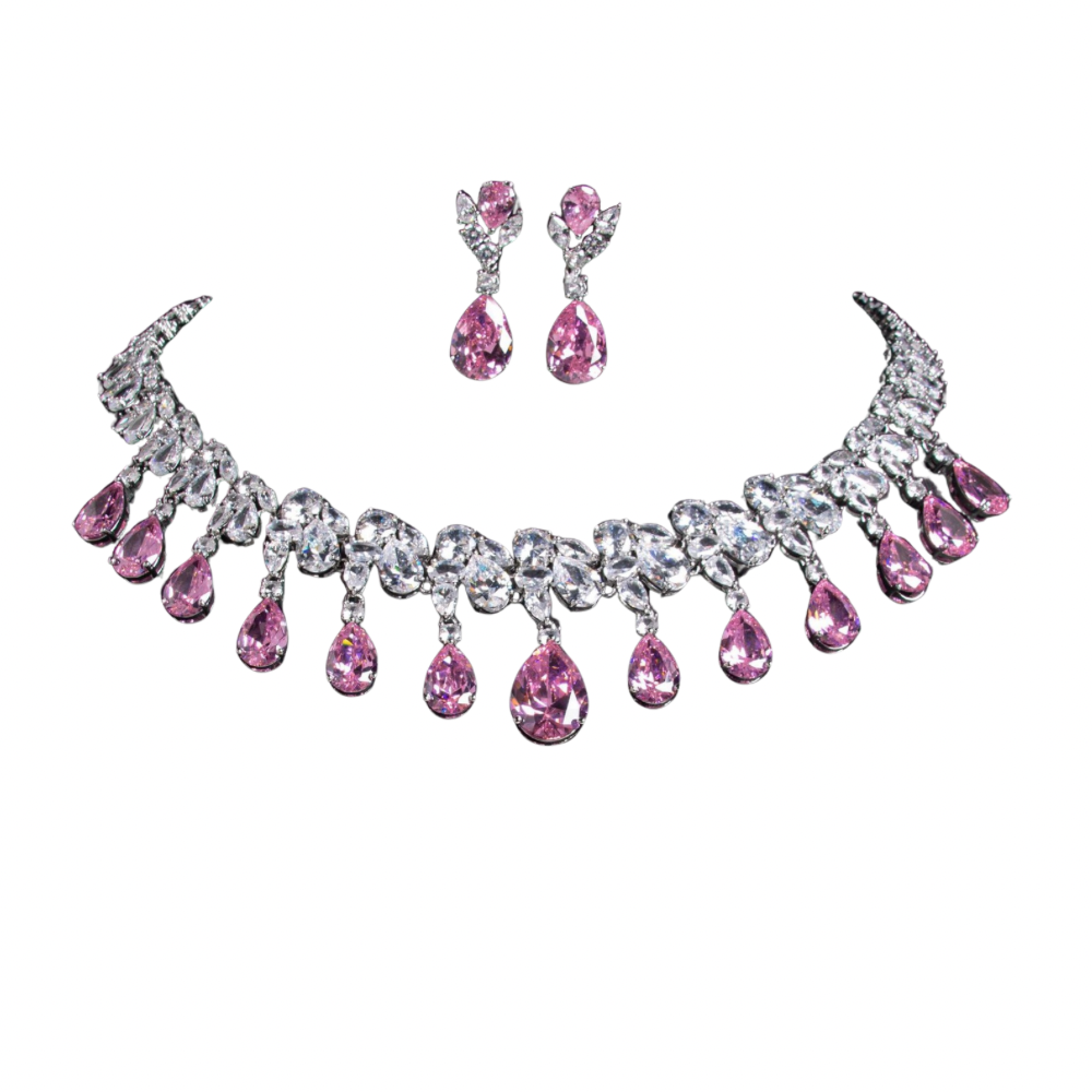 Water Drop Earrings Luxury Suit Cross-Border Hot Jewelry Set