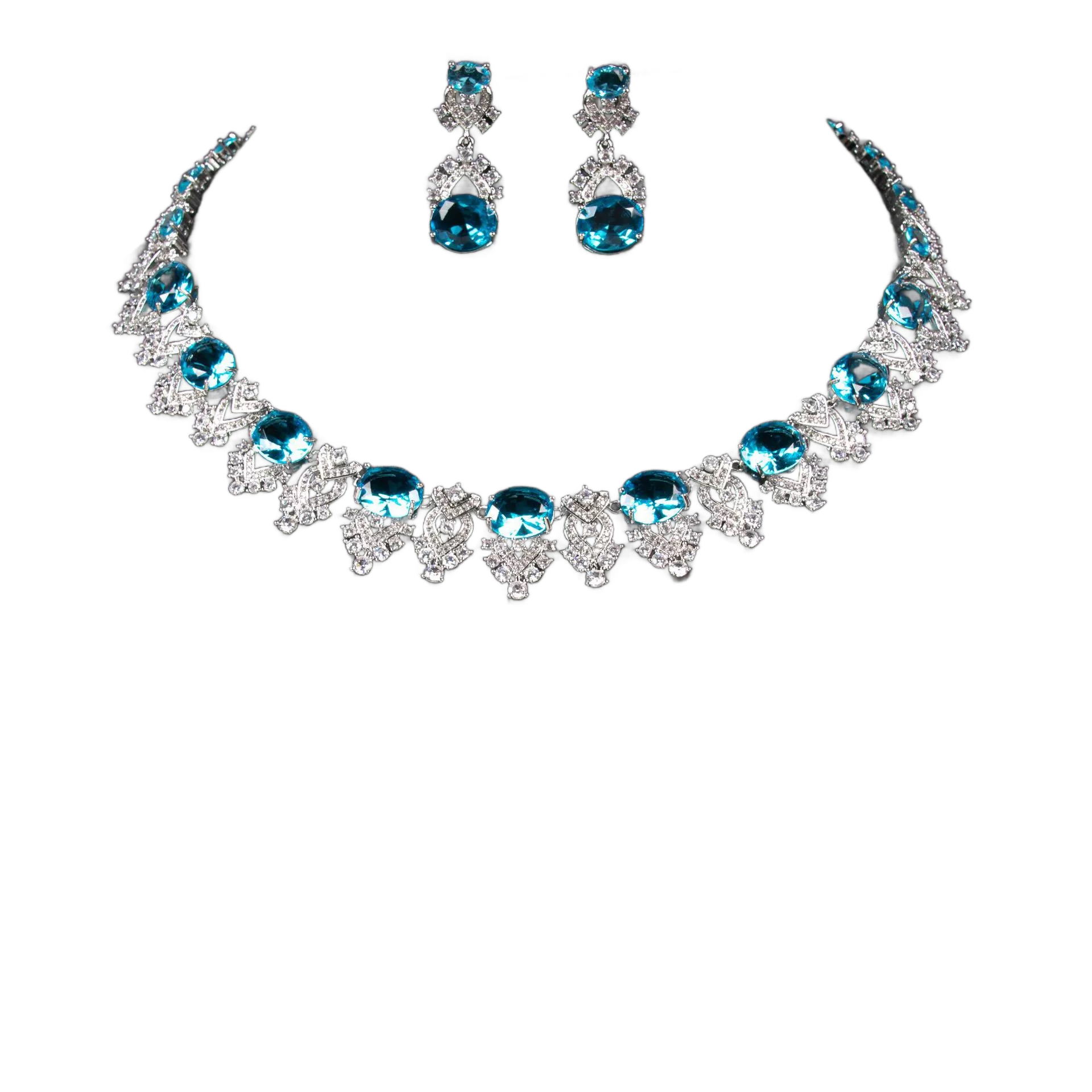 Starlight Symphony Jewelry Set | CZ Necklace & Earrings