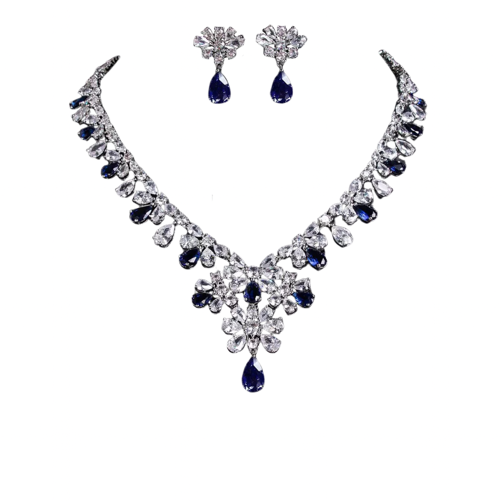 Bride Wedding Necklace and Earring Set Shining