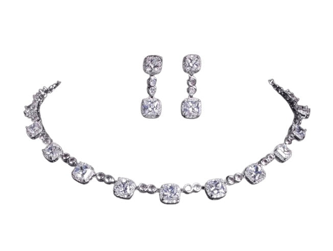 Minimalist Square-Cut Zircon Jewelry for Formal Events