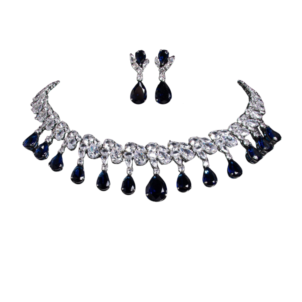 Water Drop Earrings Luxury Suit Cross-Border Hot Jewelry Set
