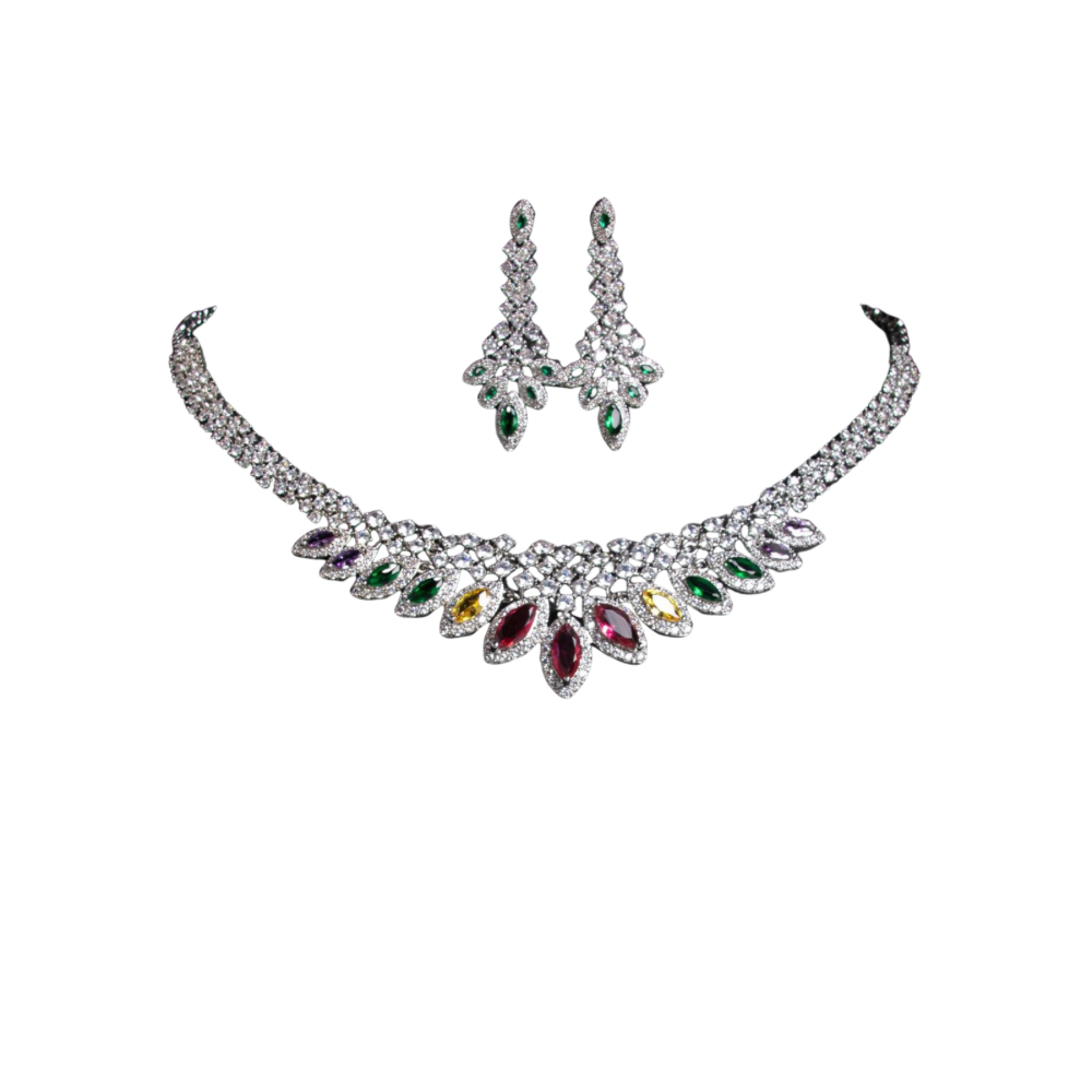 Versatile Niche Design Zircon Simple Earrings Two-Piece Set