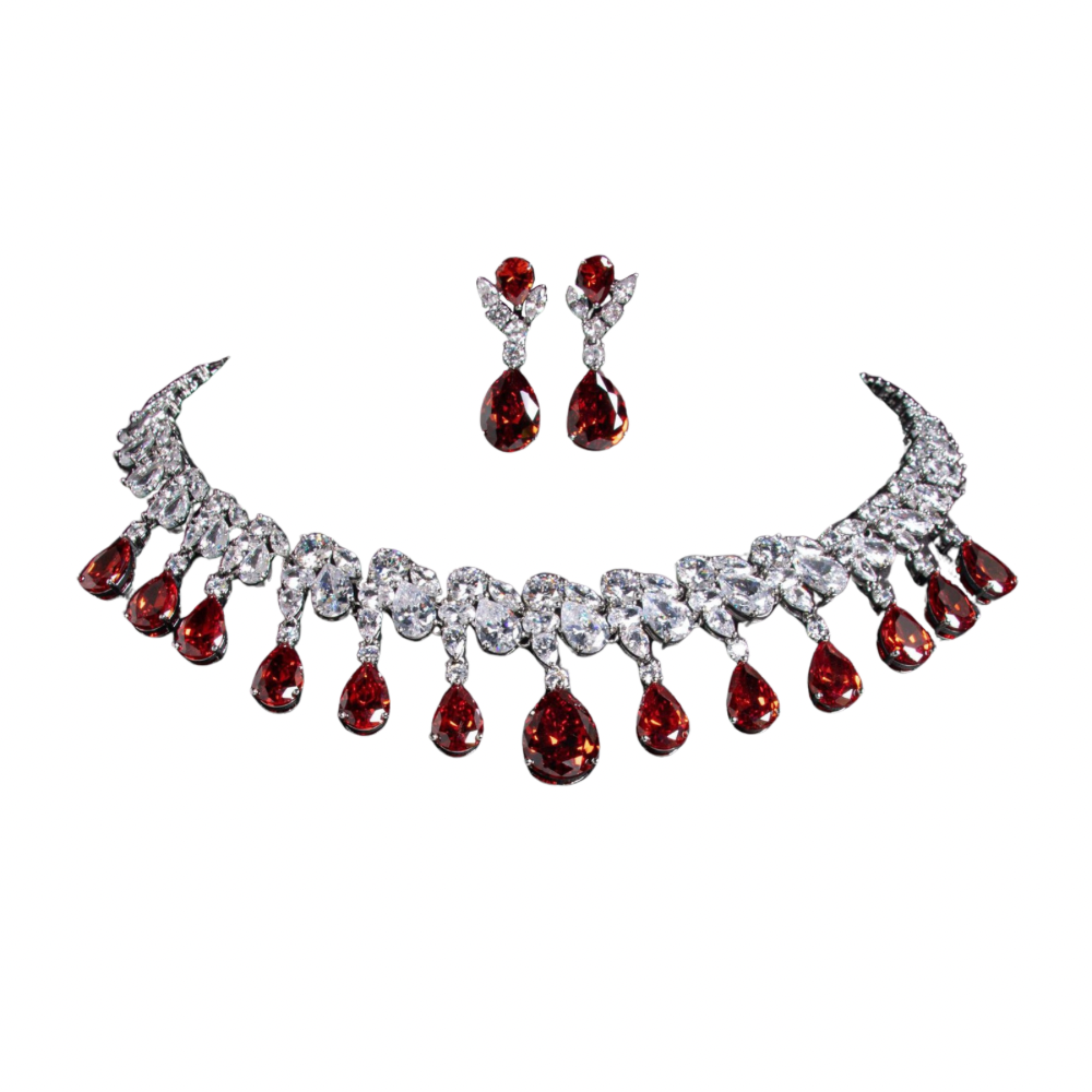 Water Drop Earrings Luxury Suit Cross-Border Hot Jewelry Set
