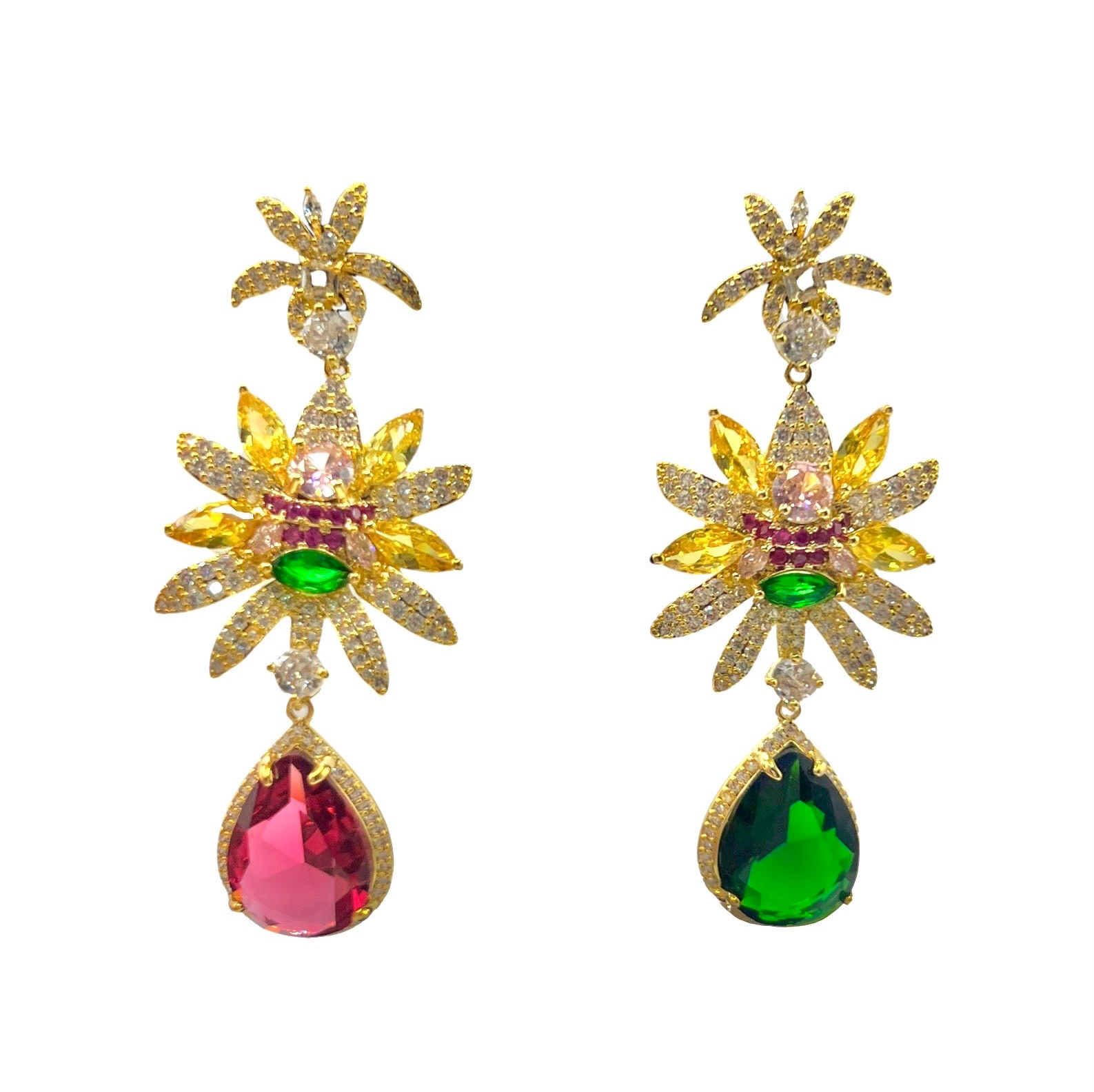 Tropical Muse · Exotic Floral Statement Earrings