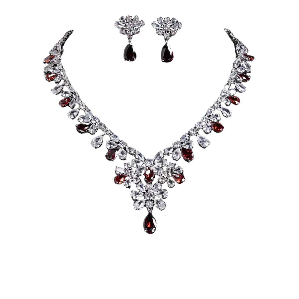 Bride Wedding Necklace and Earring Set Shining