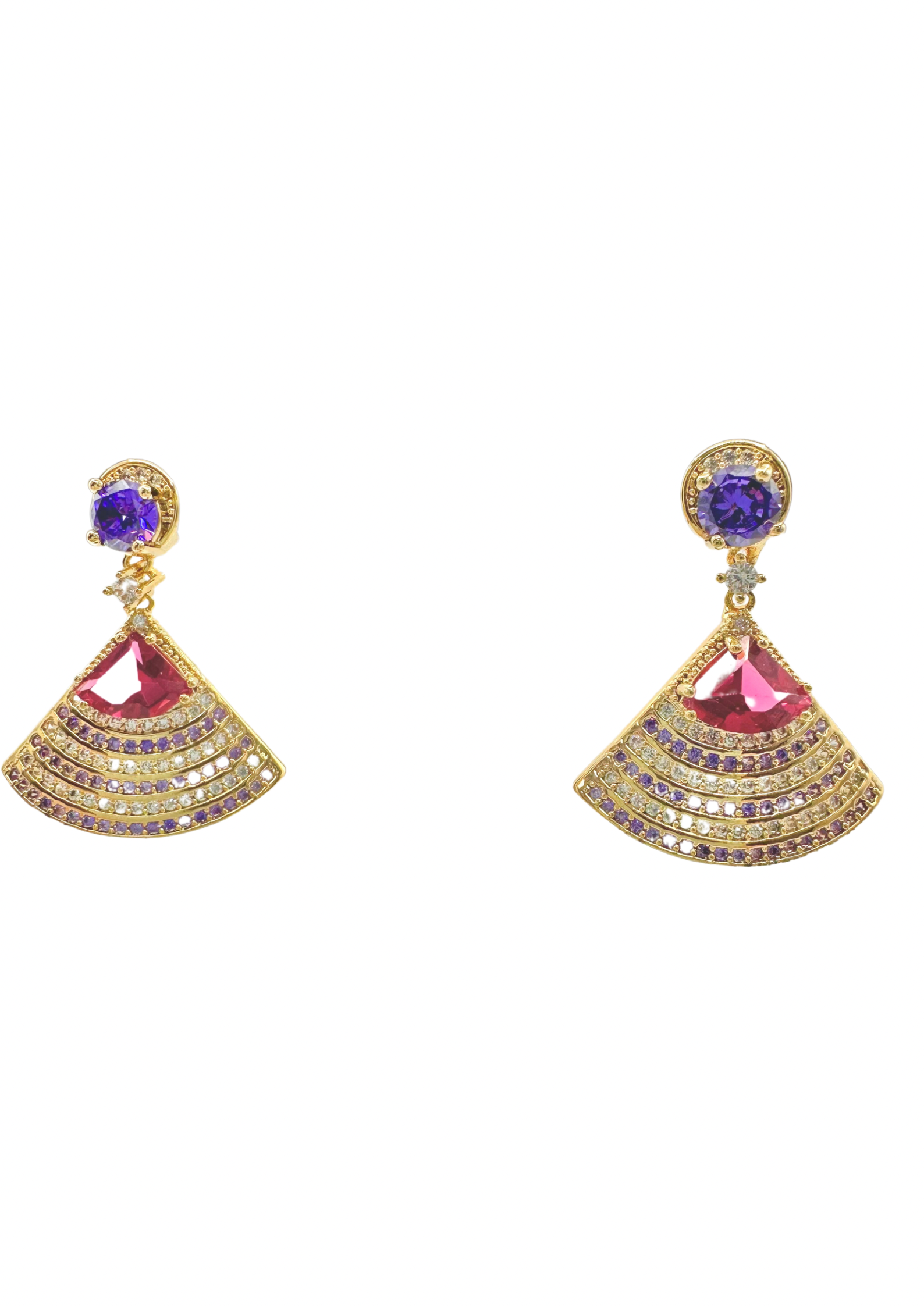 Fan of Light Gemstone skirt pendant