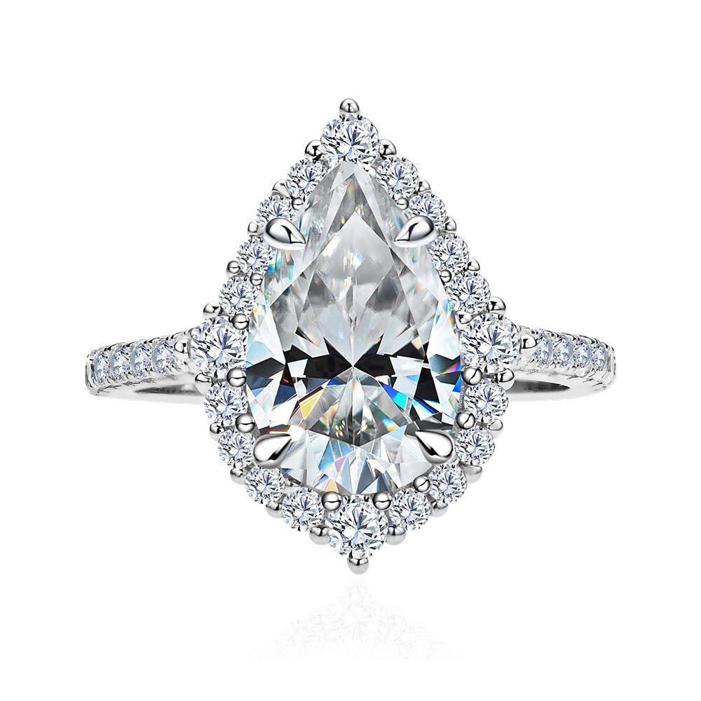 Sunlit Bloom – Cornflower Sapphire Ring with Sunflower Petal Inlay