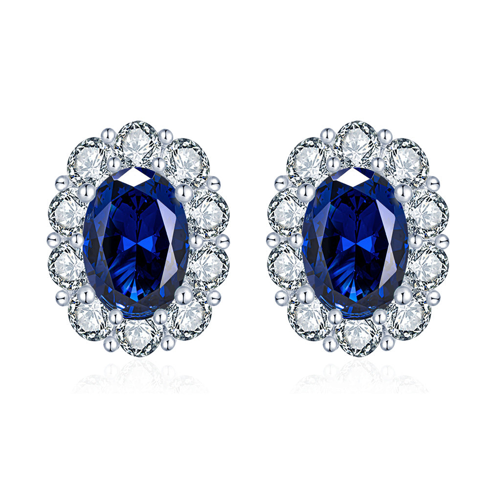 Simulated Cotton Emerald Green Earrings for Women