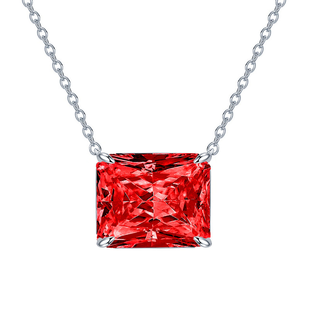 High Carbon Rectangular Pendant Choker Necklace