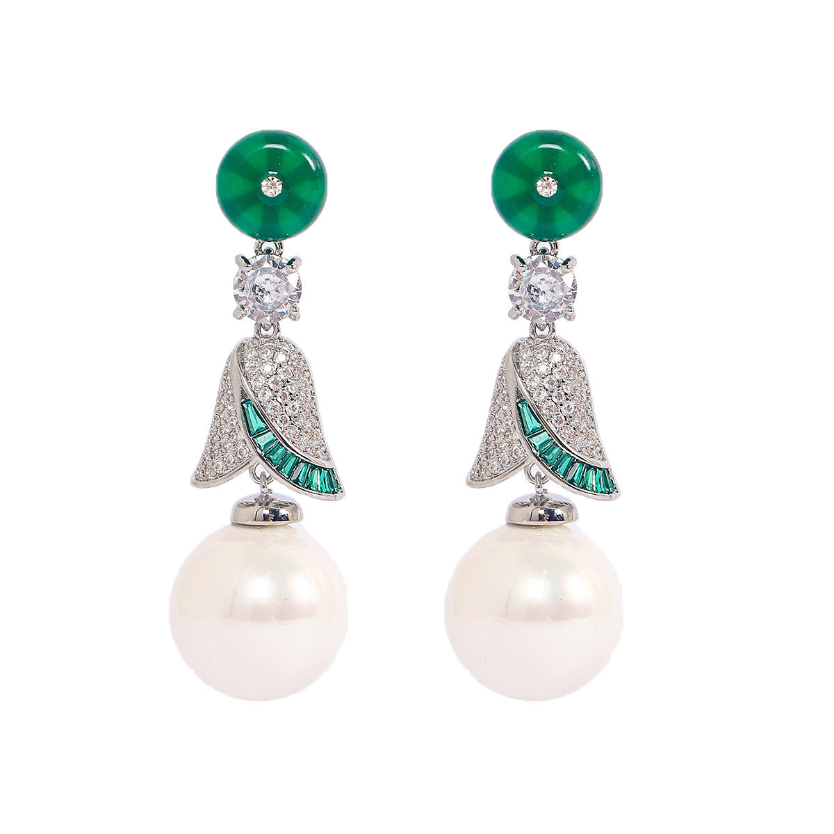 Verdant Muse – Vintage-Inspired Green Earrings in Refined Tones