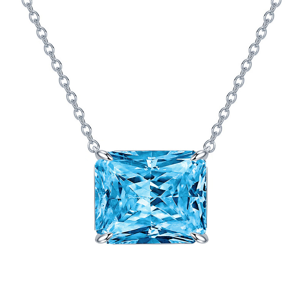 High Carbon Rectangular Pendant Choker Necklace