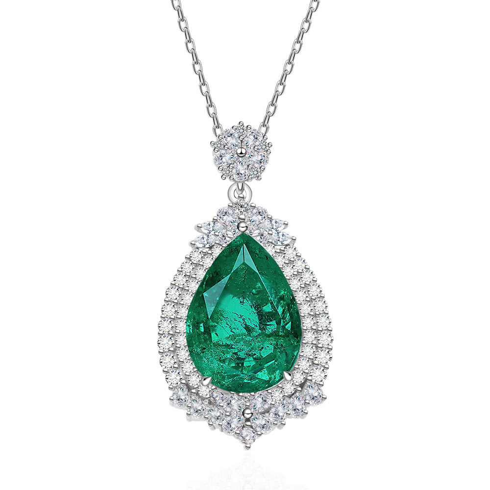 Teardrop Simulated Gemstone Necklace