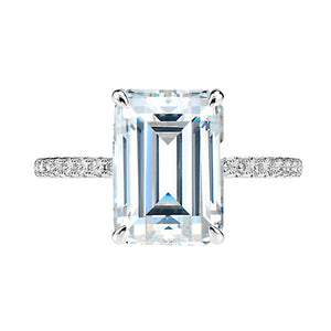 Rectangular High Carbon Diamond Light Luxury Ring