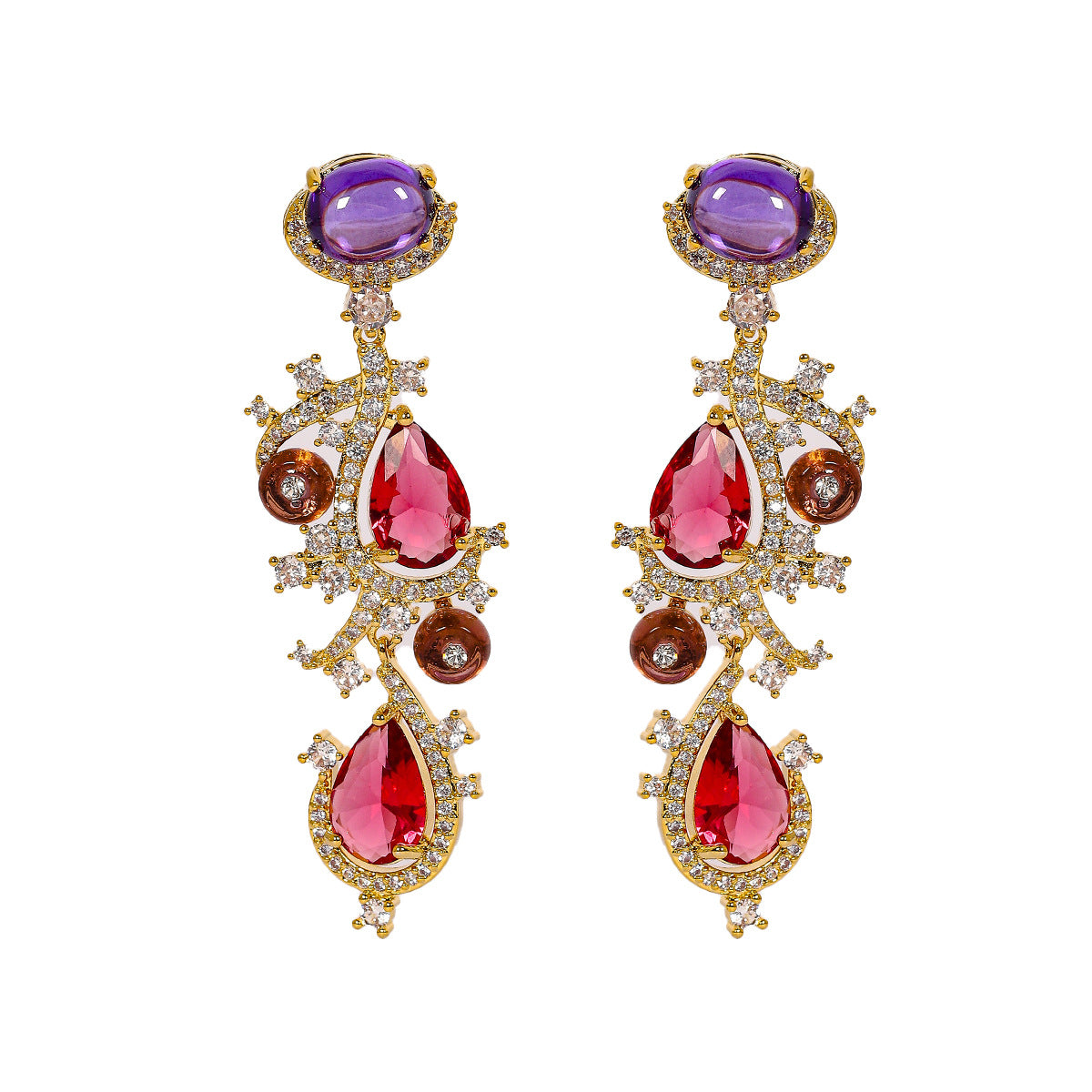 Statement Earrings with Exaggerated Heavy Craft Design