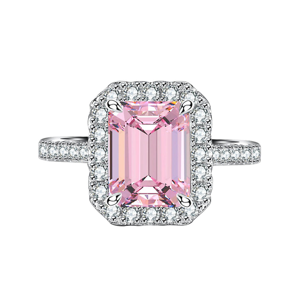 Sweet Reverie – Chamfered Cut Ring in Delicate Rose Pink